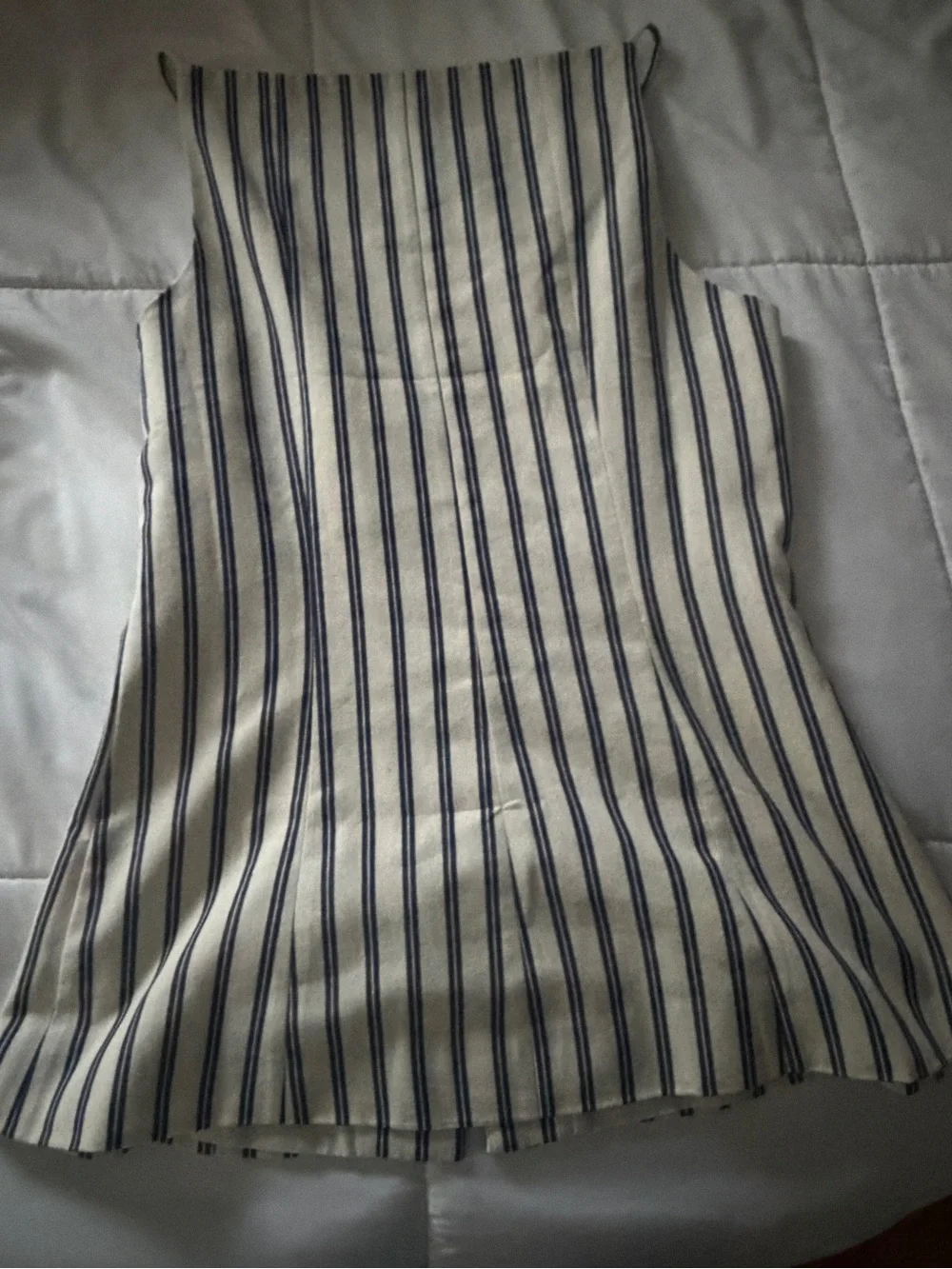 Anthropology Maeve Stripped Button-Front Cami Top in Navy & White - Picture 4 of 4
